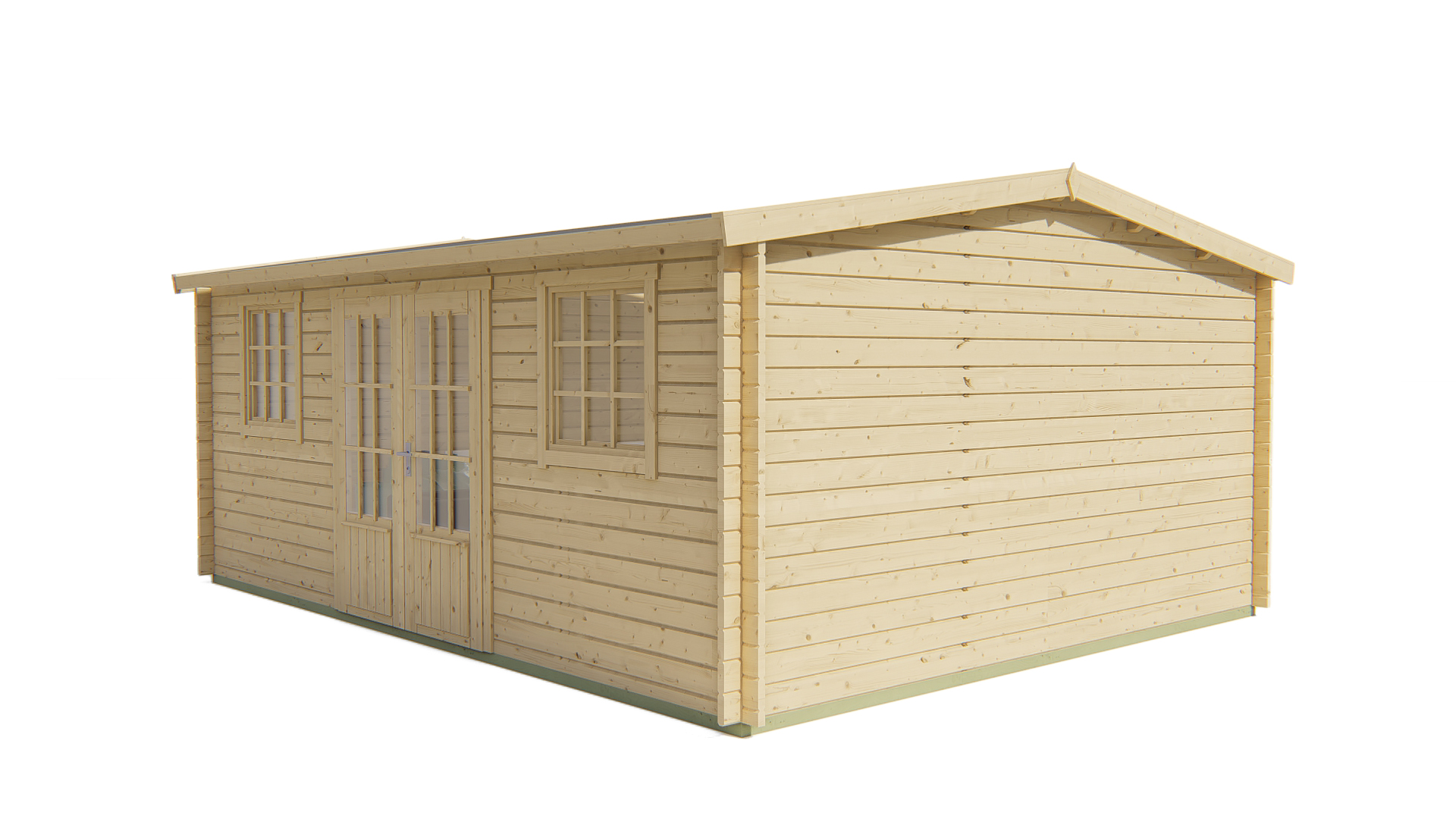 Blokhut - Tuinhuis Dianne | 40 mm | vuren grijs geïmpregneerd