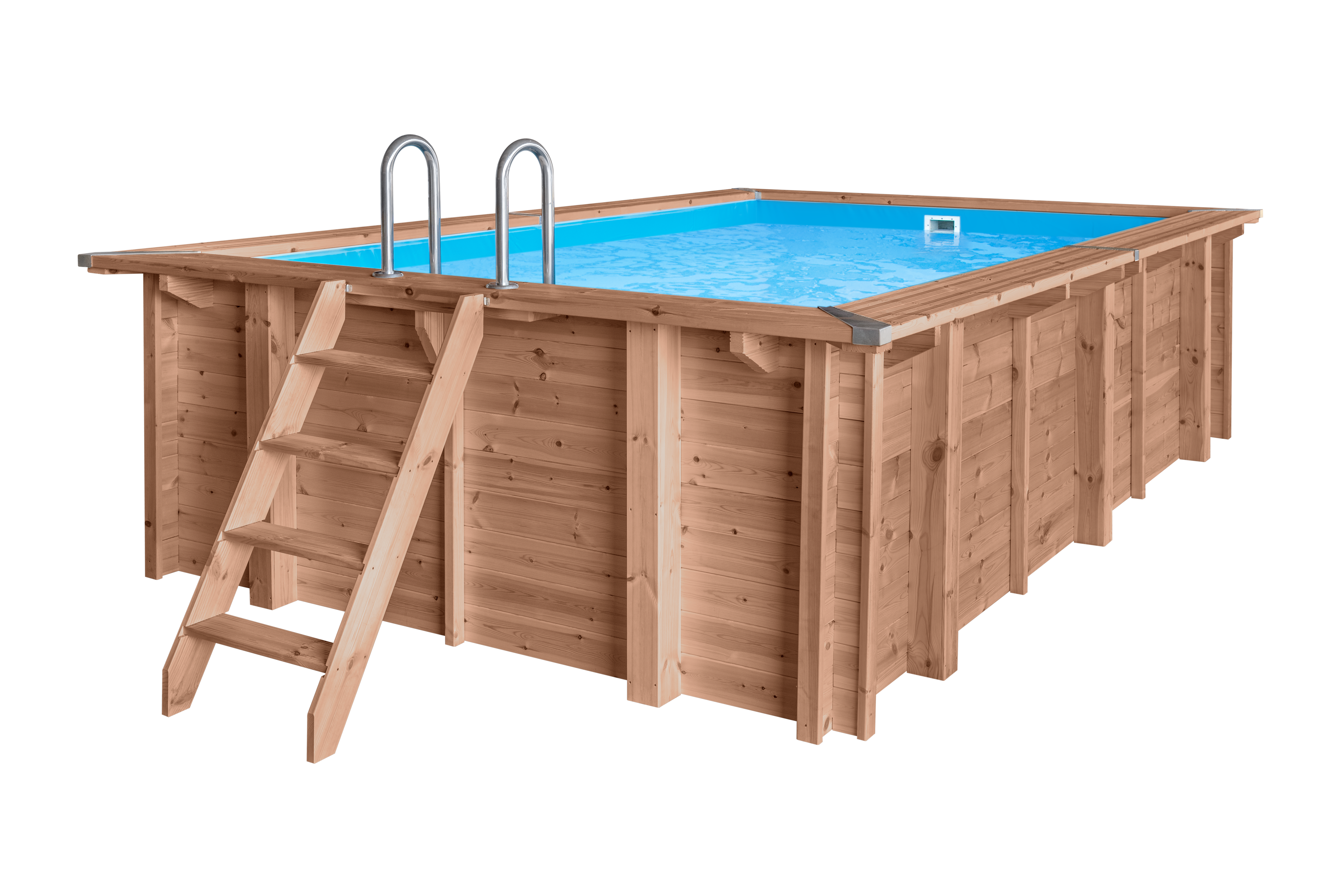 Product image high resolution (main image) Luxus-Schwimmbad aus Holz Santa Cruz 502x322x124cm