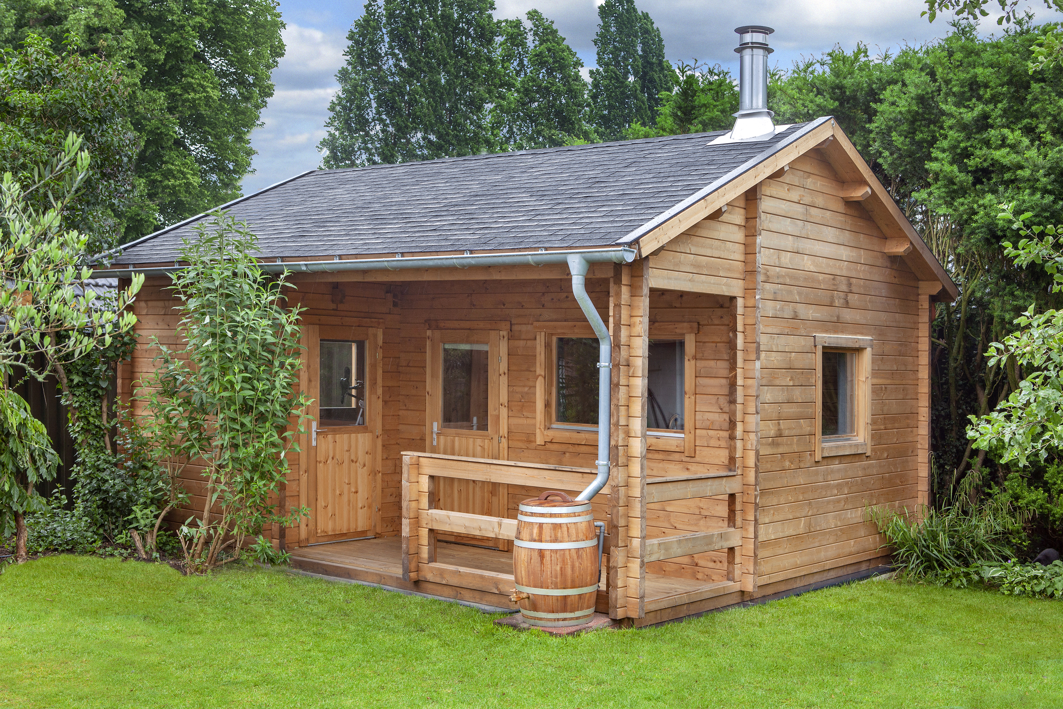 Blokhut - Tuinhuis Edelweiss | 70 mm | vuren Red Class Wood geïmpregneerd
