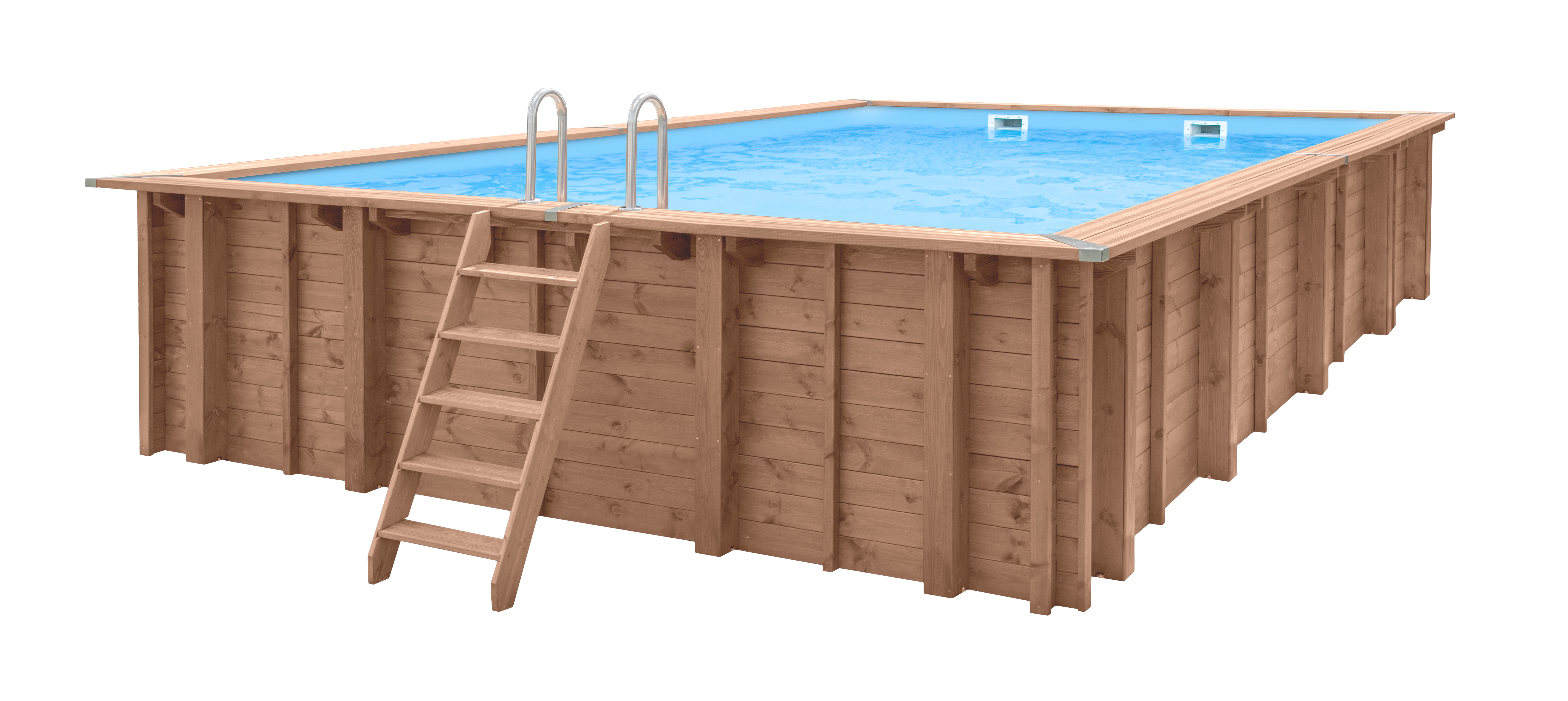 Luxe houten zwembad Playa Forti 834 x 492 x 136 cm