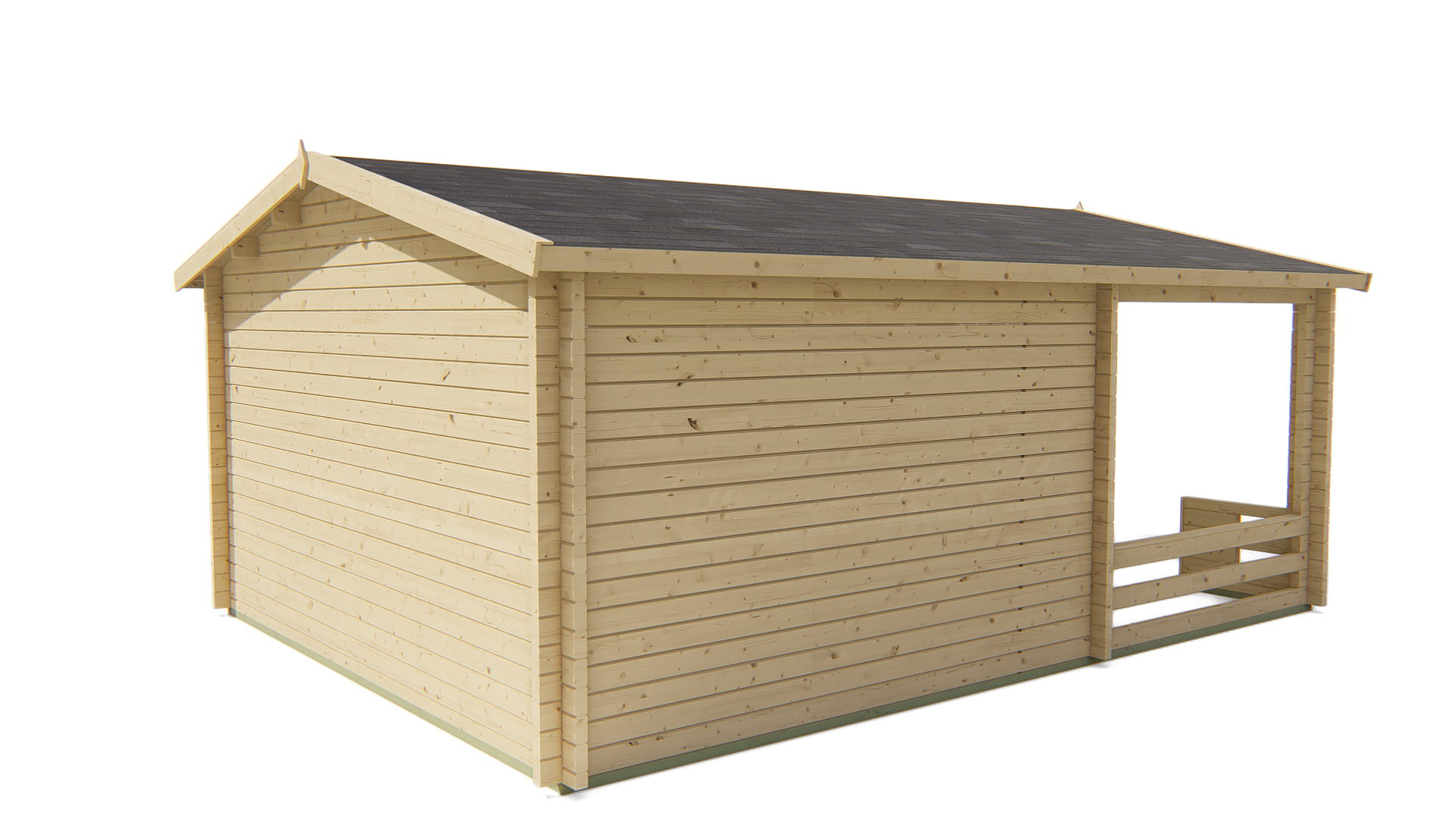 Blokhut - Tuinhuis Bolton | 58 mm | vuren honinggeel geïmpregneerd
