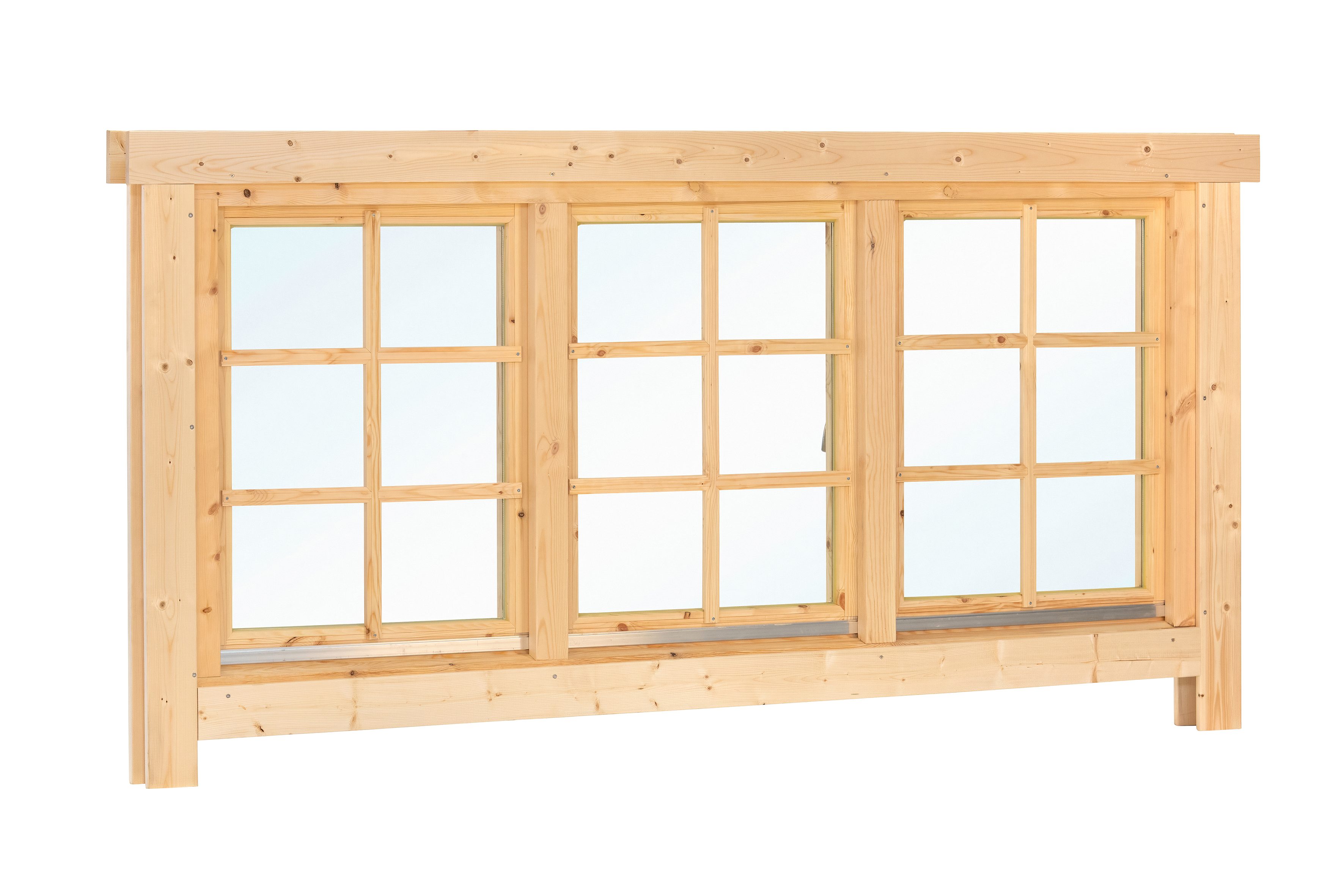 Tilt and Turn window triple L1 spruce 220.5x105.1cm